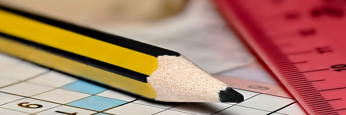 Cruzadinha com lápis